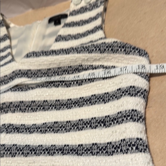 J. Crew Striped Blue and White Sleeveless Cotton blend Dress 8 - Picture 7 of 12